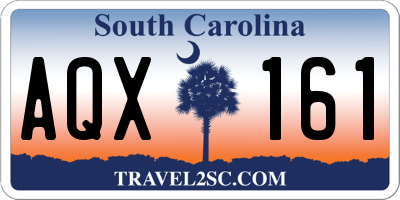 SC license plate AQX161