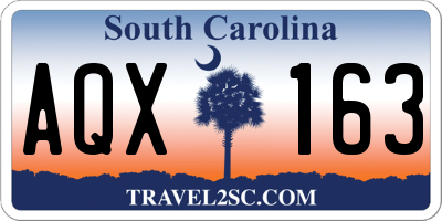 SC license plate AQX163