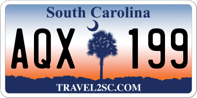 SC license plate AQX199