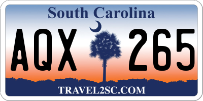 SC license plate AQX265