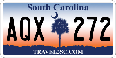 SC license plate AQX272
