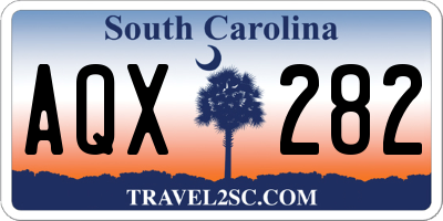 SC license plate AQX282