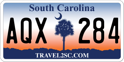SC license plate AQX284