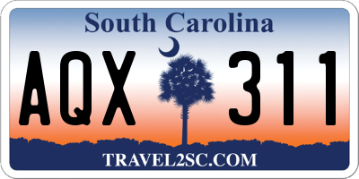 SC license plate AQX311