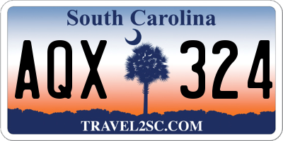 SC license plate AQX324