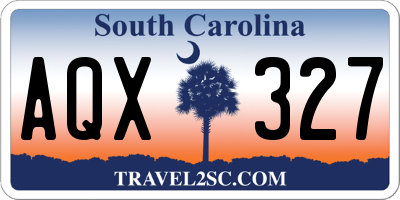 SC license plate AQX327