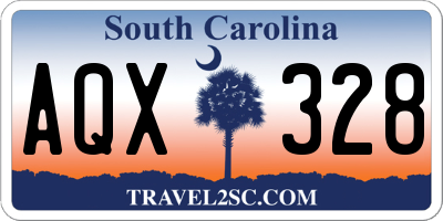 SC license plate AQX328