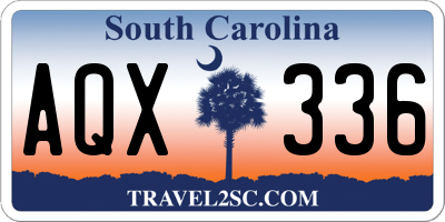 SC license plate AQX336