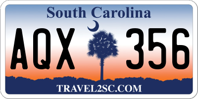 SC license plate AQX356