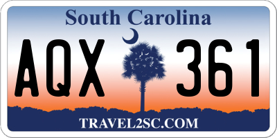 SC license plate AQX361