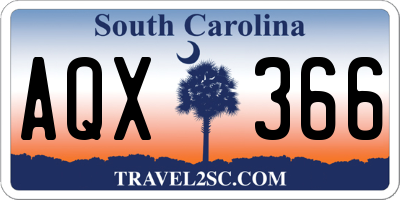SC license plate AQX366