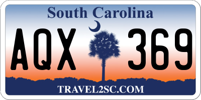 SC license plate AQX369
