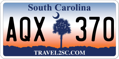 SC license plate AQX370