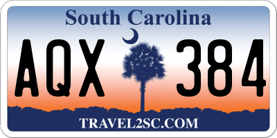 SC license plate AQX384