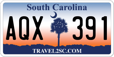 SC license plate AQX391