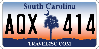 SC license plate AQX414