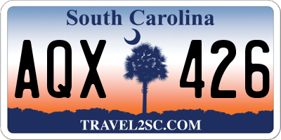 SC license plate AQX426