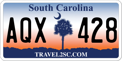 SC license plate AQX428