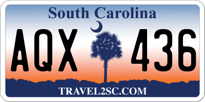 SC license plate AQX436