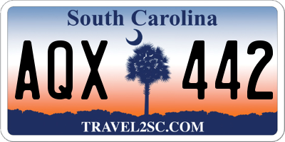 SC license plate AQX442