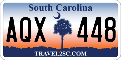 SC license plate AQX448