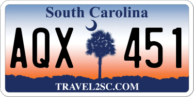 SC license plate AQX451