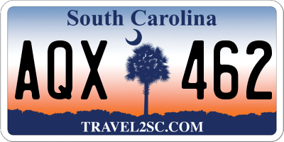SC license plate AQX462