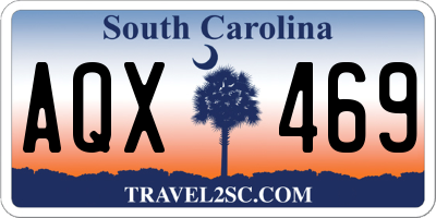 SC license plate AQX469
