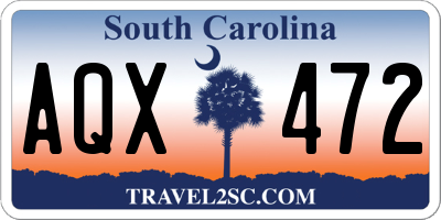 SC license plate AQX472