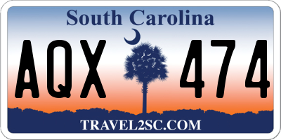 SC license plate AQX474