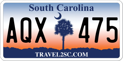 SC license plate AQX475