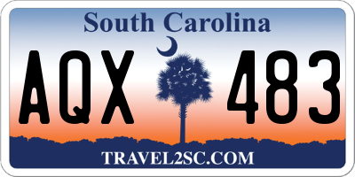 SC license plate AQX483