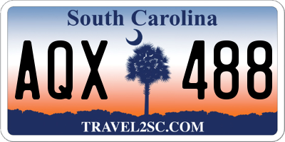 SC license plate AQX488