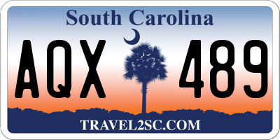 SC license plate AQX489