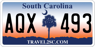 SC license plate AQX493