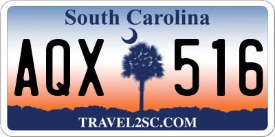 SC license plate AQX516