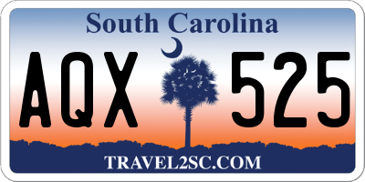 SC license plate AQX525
