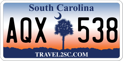 SC license plate AQX538