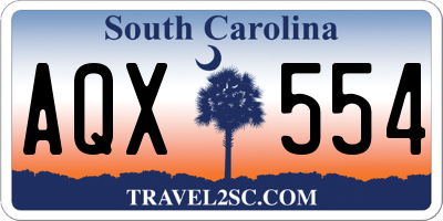 SC license plate AQX554