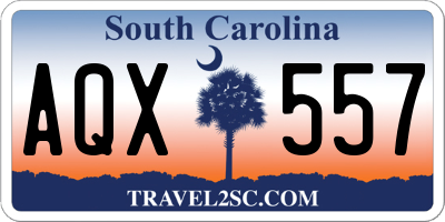 SC license plate AQX557