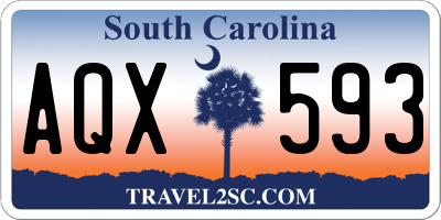 SC license plate AQX593