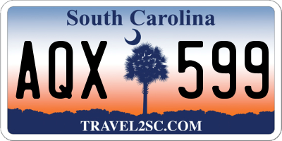 SC license plate AQX599