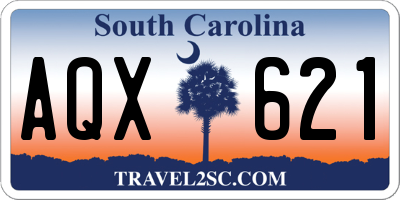 SC license plate AQX621