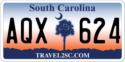 SC license plate AQX624