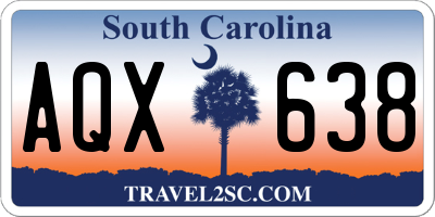 SC license plate AQX638