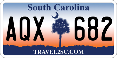SC license plate AQX682