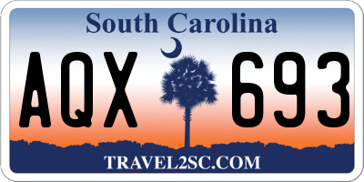 SC license plate AQX693