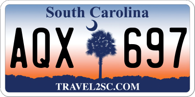 SC license plate AQX697