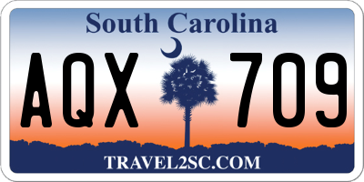 SC license plate AQX709