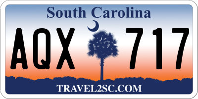 SC license plate AQX717